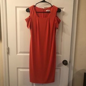 Cold-Shoulder Calvin Klein Dress